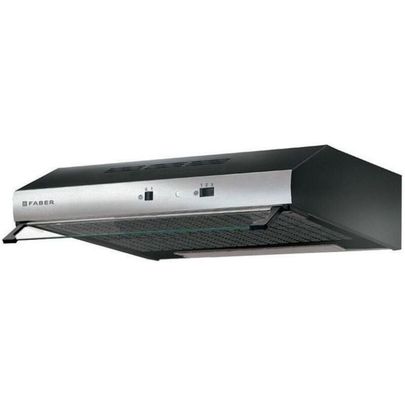 foto del prodotto faber tch04 plus ss19a 741 cappa da incasso sottopensile 90 cm classe energetica d nero-frontale inox 300.0557.493