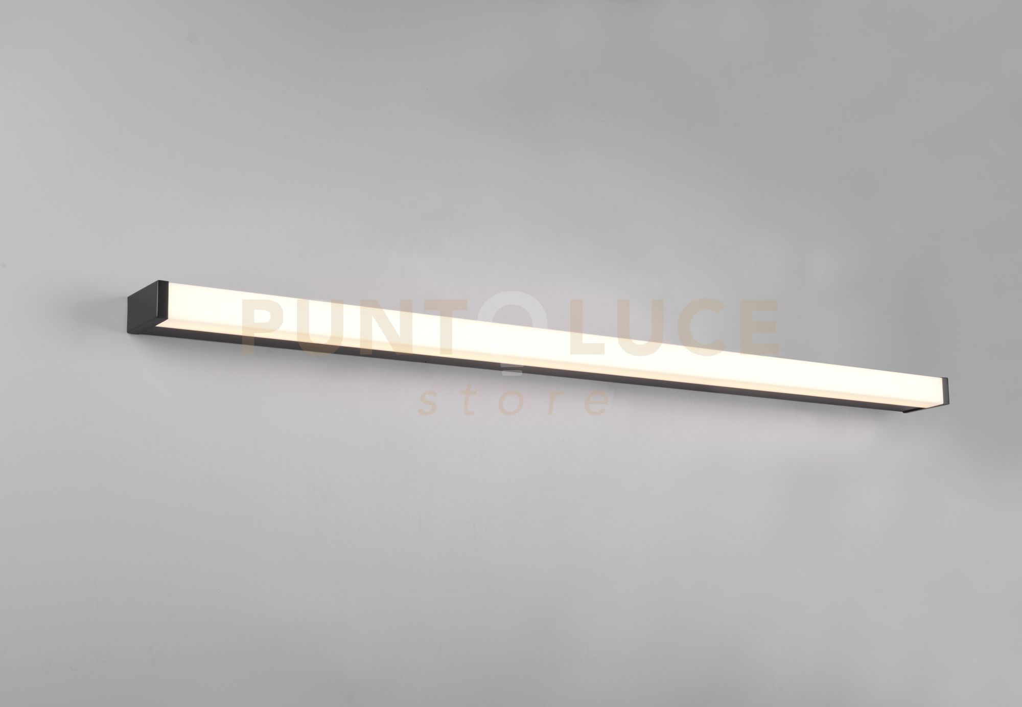 foto del prodotto fabio h2o applique led 20w 2500lm, 3000k nero ip44 l. 120cm dimmerabile