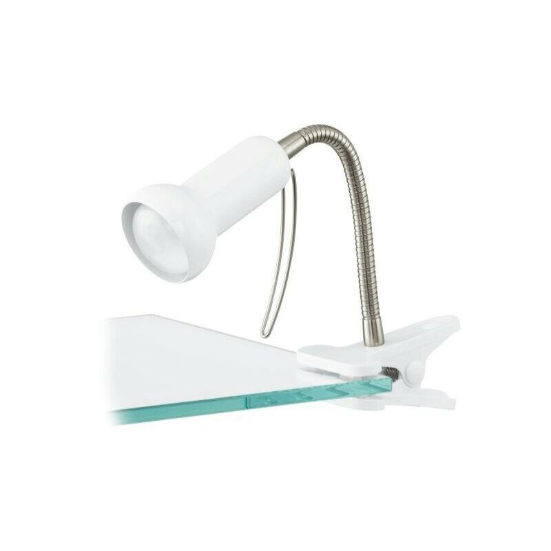 foto del prodotto fabio lampada con morsetto da ufficio e14 1x40w bianco 81262 eglo