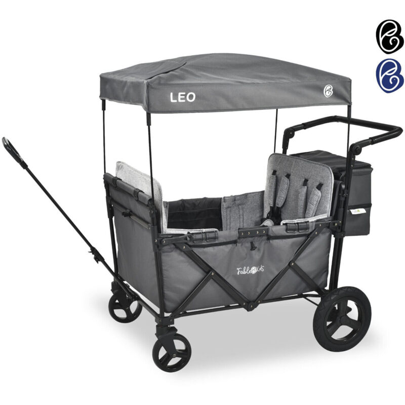 foto del prodotto fablekids leo x4plus carrello pieghevole con tetto blu