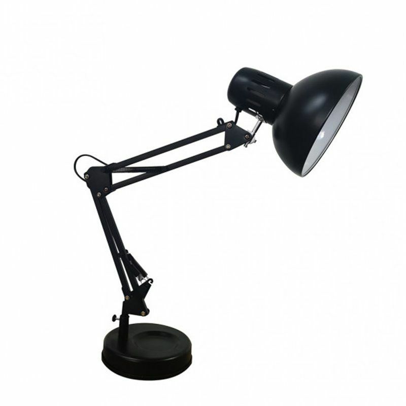 foto del prodotto fabrilamp 140371009 lampada da scrivania snodabile rutilo 1xe27 nero opaco 57x39x15 cm