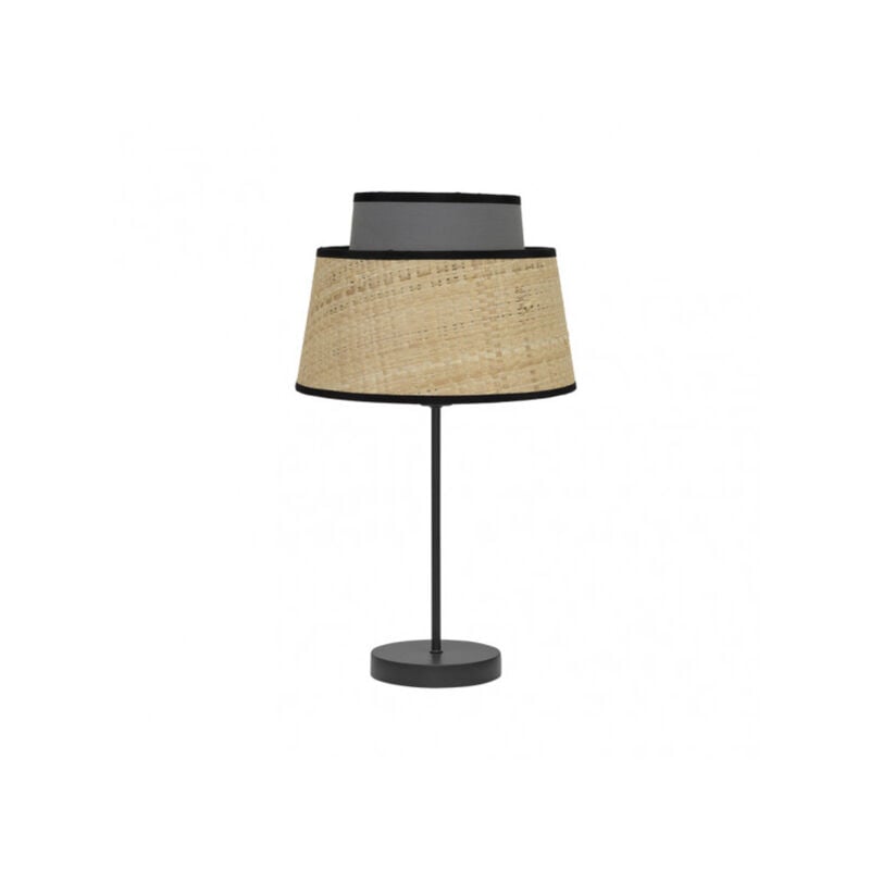 foto del prodotto fabrilamp 1light lampada da tavolo jia colore naturale con dettagli grigi