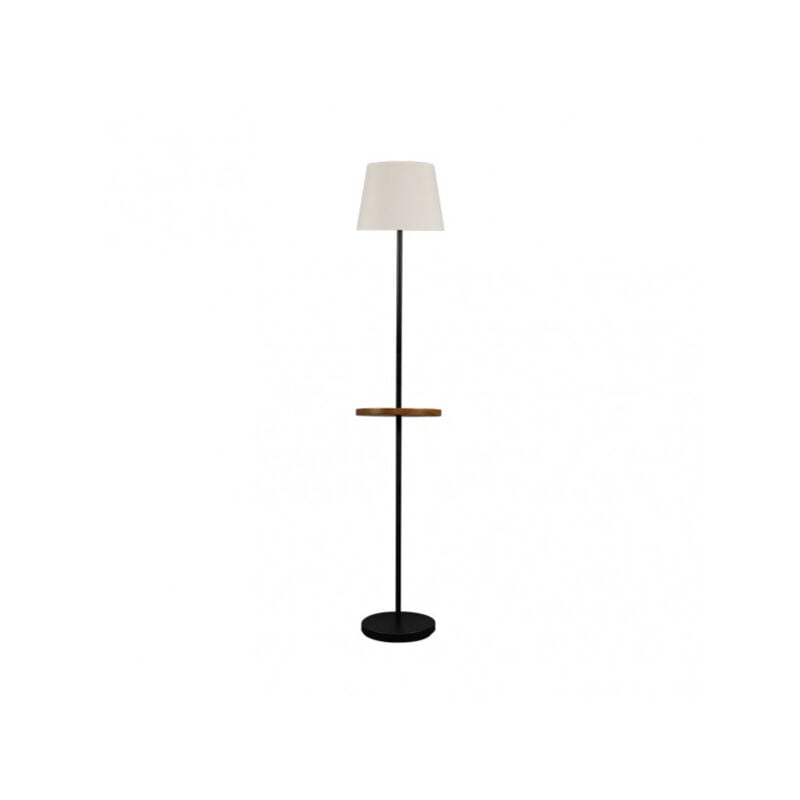 foto del prodotto fabrilamp 1xe27 nero 1xe27 acciaio tavolino con paralume beige con tavolino incorporato 168x30x30 cm