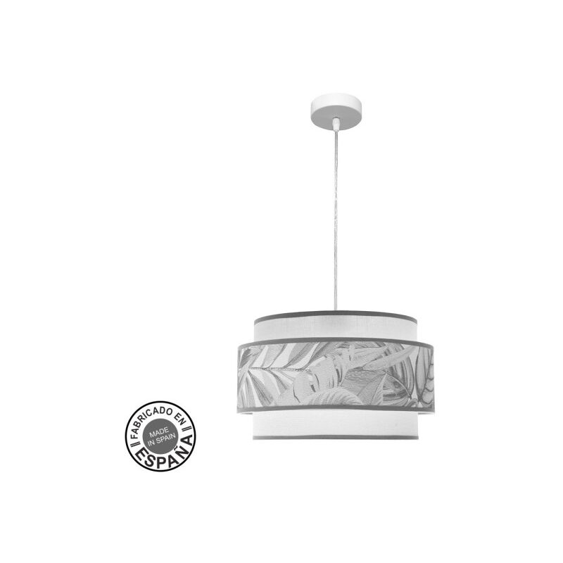 foto del prodotto fabrilamp abrila akunadecor camerun lampada a sospensione de 1 luce con doppio paralume grigio