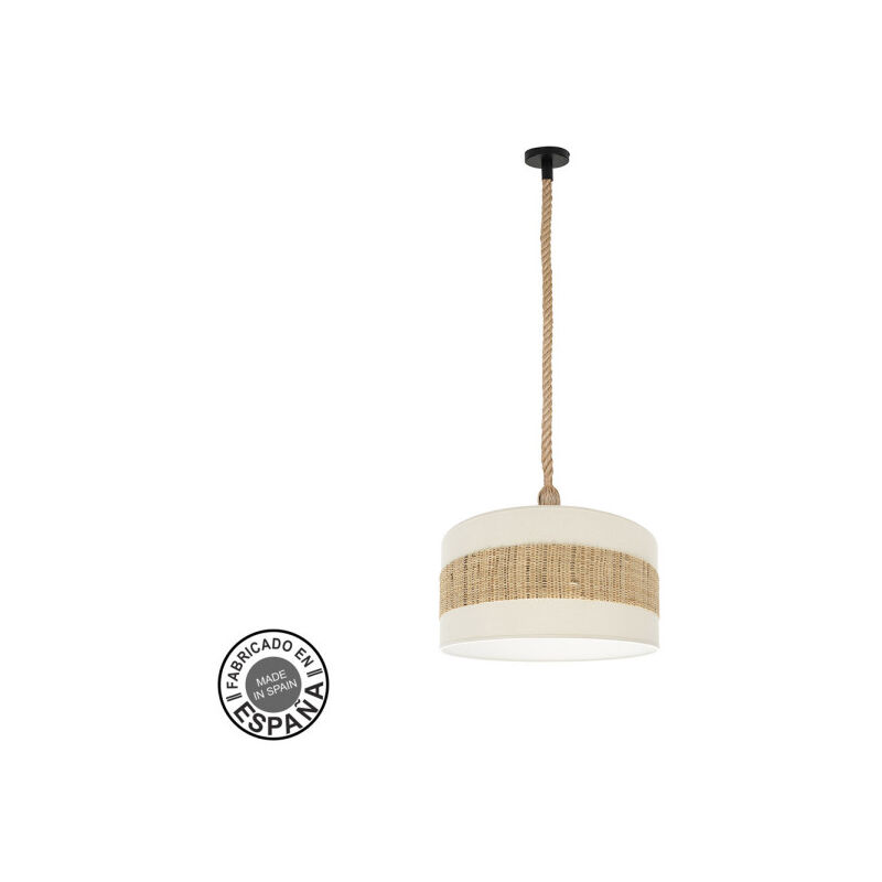 foto del prodotto fabrilamp abrila akunadecor ciondolo con paralume modello nicaragua bianco con corda