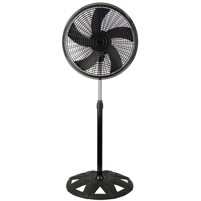 foto del prodotto fabrilamp abrila ventilatore from foot ac sharp colore nero con cinque pale 3 velocit regolabili 2 posizioni redirezione of aria base rotonda of