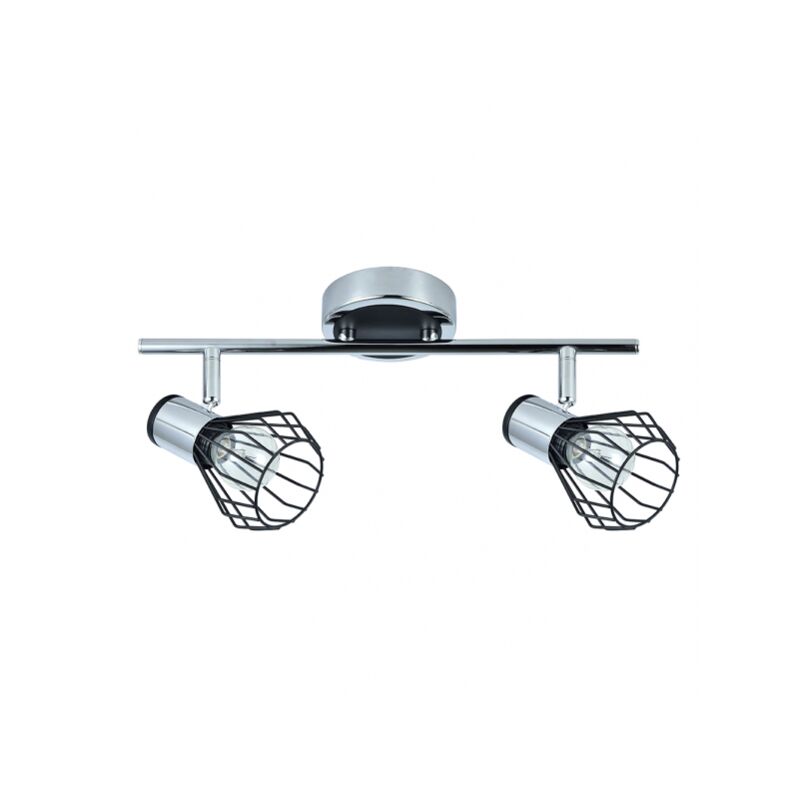 foto del prodotto fabrilamp akunadecor applique de bagno mateo 2 faretti cromo nero