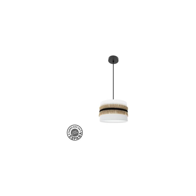 foto del prodotto fabrilamp akunadecor ciondolo modello angola bianco con paralume da 30 cm