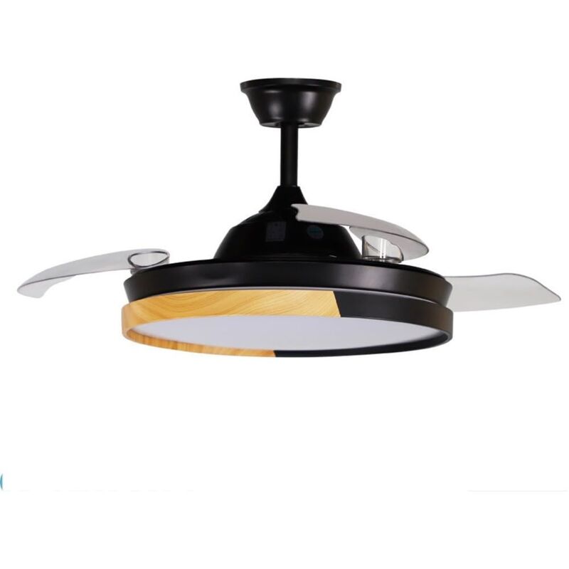 foto del prodotto fabrilamp akunadecor emperor fan black motor dc led 3000 4000 6000k