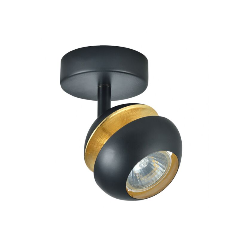 foto del prodotto fabrilamp akunadecor faretto nero oro modello beethoven per bagno,