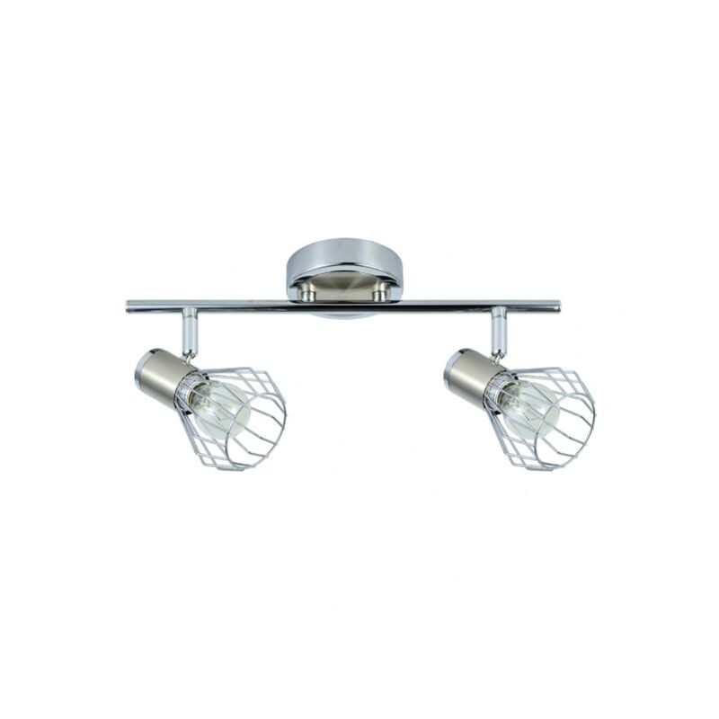 foto del prodotto fabrilamp akunadecor illuminazione bagno mateo strip 2 faretti cromo nickel