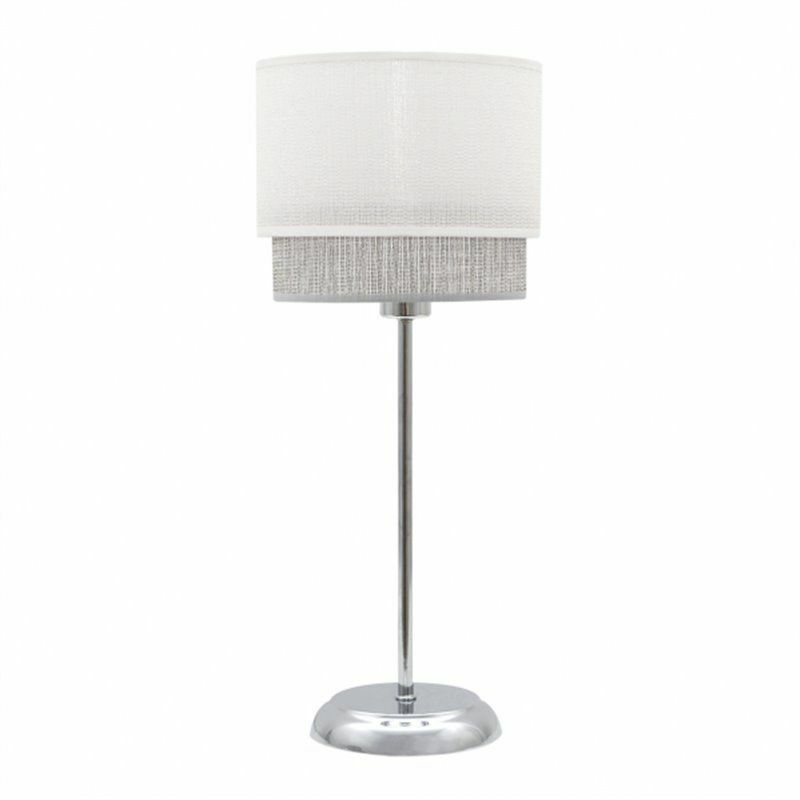 foto del prodotto fabrilamp akunadecor kenya lampada da tavolo 1xe14 bianco grigio 18d