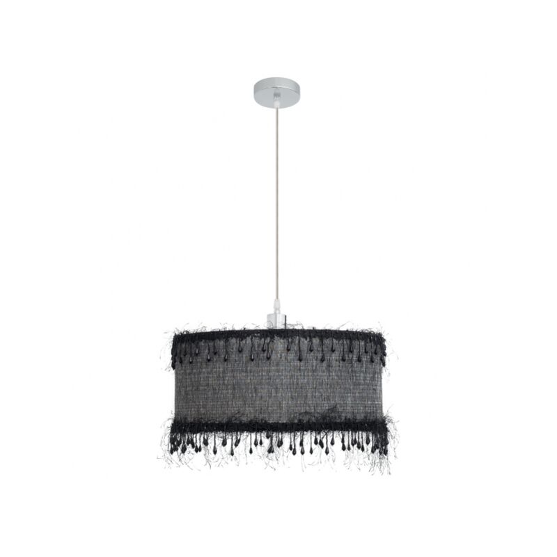 foto del prodotto fabrilamp akunadecor lampada a sospensione nera edn lampada a sospensione modello hilos 1xe27 de 40d de