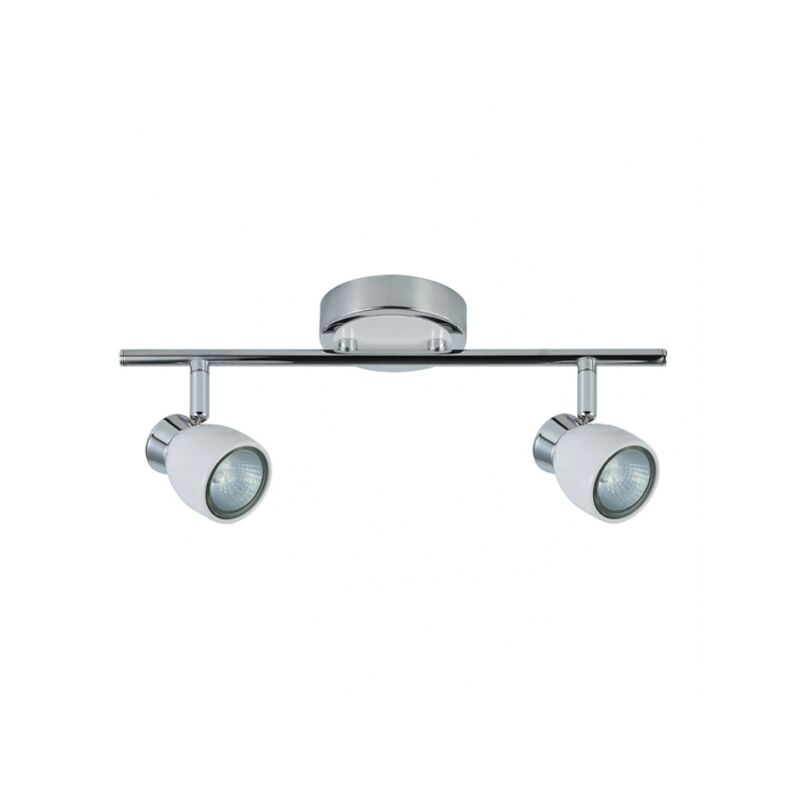 foto del prodotto fabrilamp akunadecor striscia da bagno chacho con 2 faretti orientabili bianco cromo