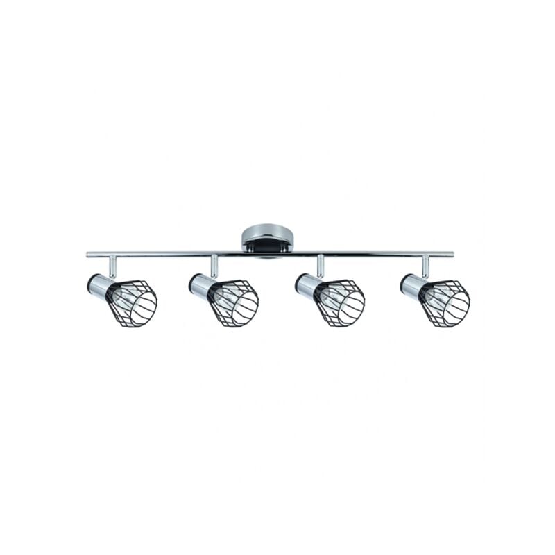 foto del prodotto fabrilamp akunadecor striscia luminosa per bagno mateo 4 faretti cromo nero