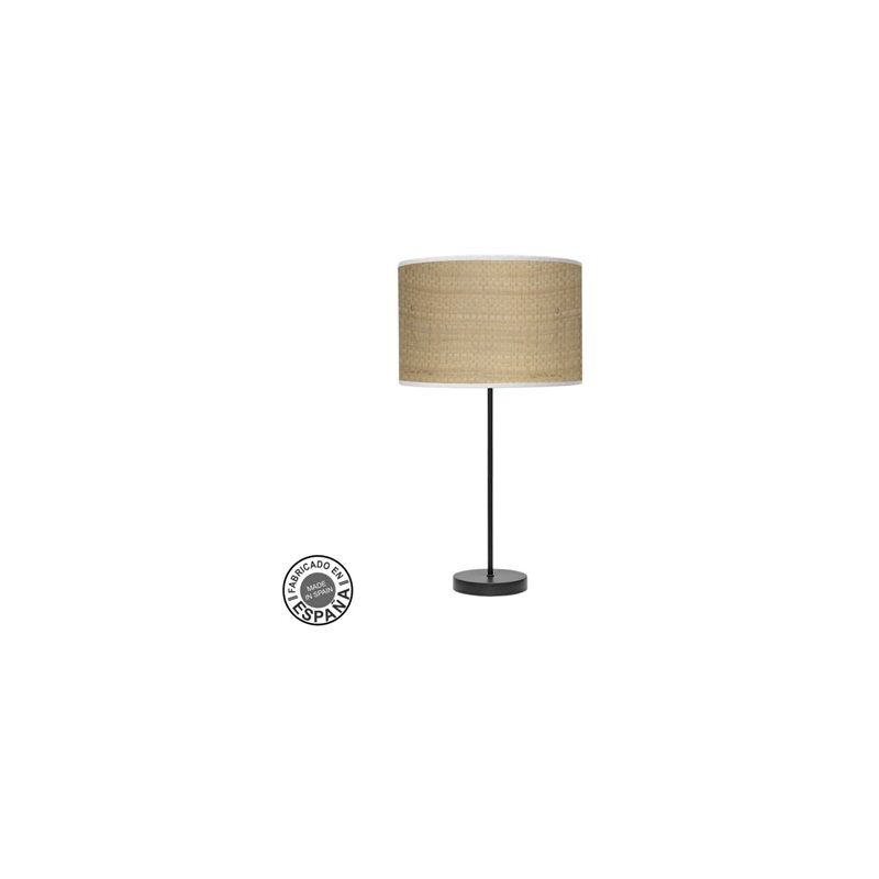foto del prodotto fabrilamp alto moda lampada da tavolo 1xe27 nero canna chiaro 63x30x30 cm