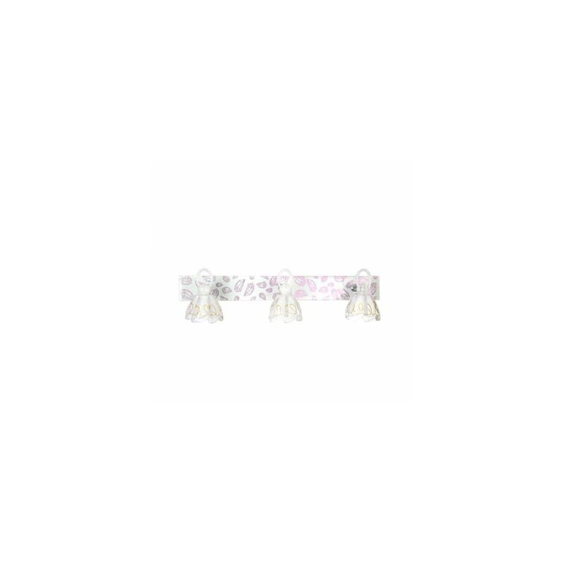 foto del prodotto fabrilamp applique bagno 3 faretti led 15w 6000k white con vetro decorativo 10x50x15 cm incernierato e orientabile