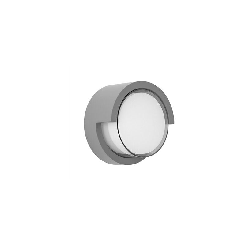 foto del prodotto fabrilamp applique da esterno led bejel 12w 3000k 600lm ip65 17x17x10,2cm colore grigio