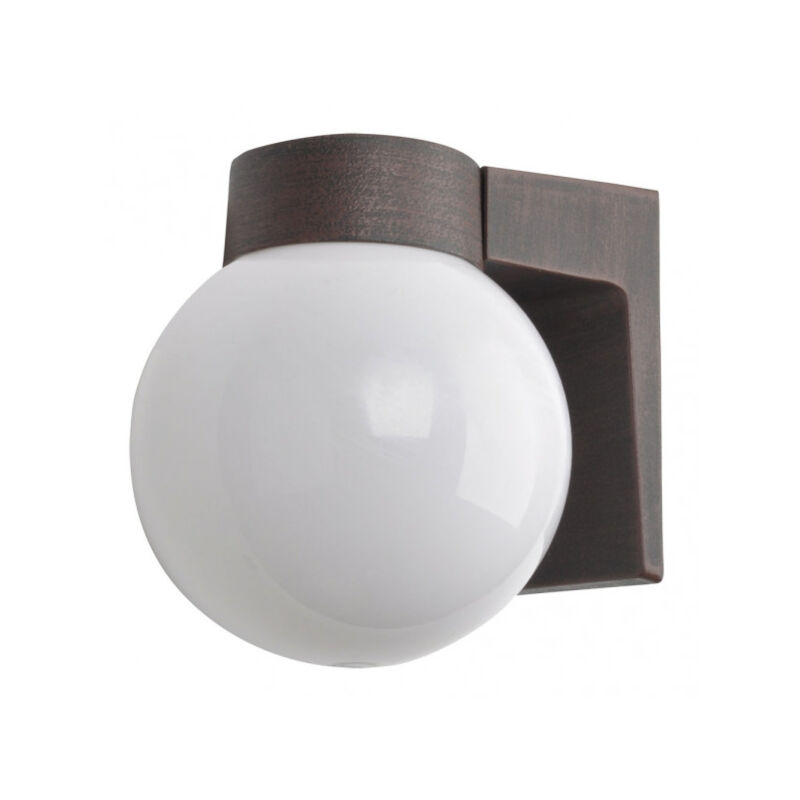 foto del prodotto fabrilamp applique procyon 1xe27 alluminio marrone 18x15x18 cm ip44