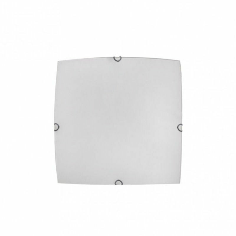foto del prodotto fabrilamp ayla lampada da soffitto quadrata 1xe27 bianco 25x25x6 cm