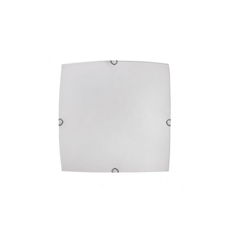 foto del prodotto fabrilamp ayla lampada da soffitto quadrata 2xe27 bianco 30x30x7 cm