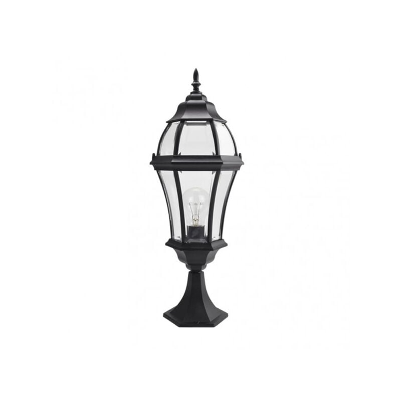 foto del prodotto fabrilamp becrux lampada da parete per esterni in alluminio 1xe27 nero 64,5x21x21 cm ip44