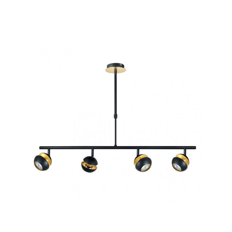 immagine 0 del prodotto fabrilamp beethoven lampada lineare 4 luci nero oro gu10