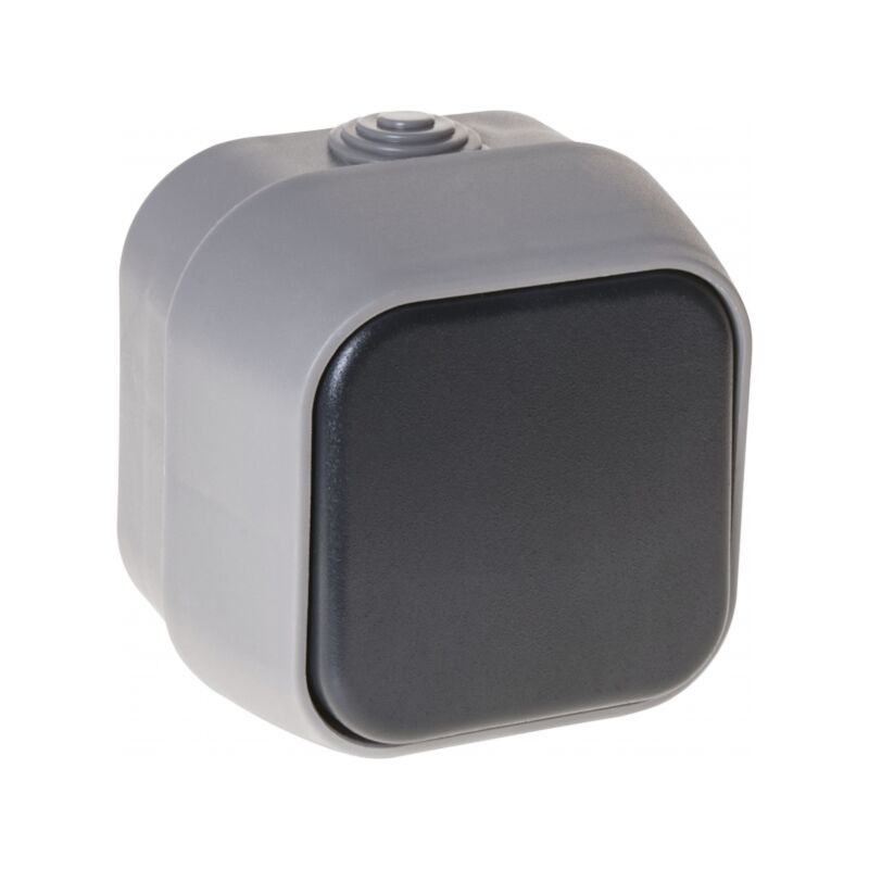 foto del prodotto fabrilamp bert 1 pulsantiera ip54 grigio 7x7x5 cm