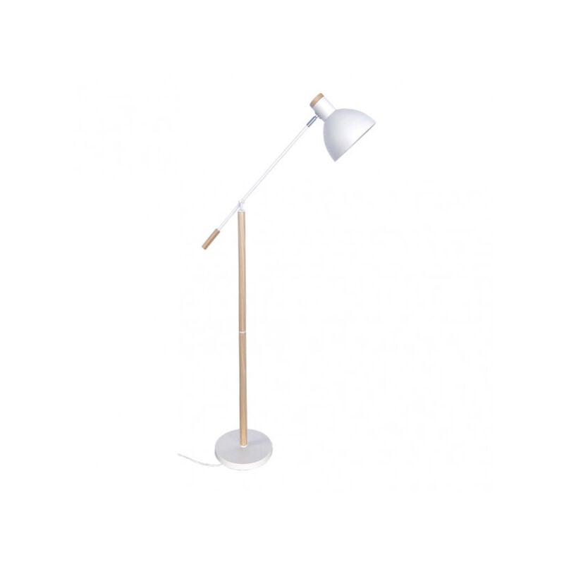 foto del prodotto fabrilamp biel 1xe27 bianco faggio 151x25x70 cm piantana per soggiorno, regolabile a 360 e snodabile