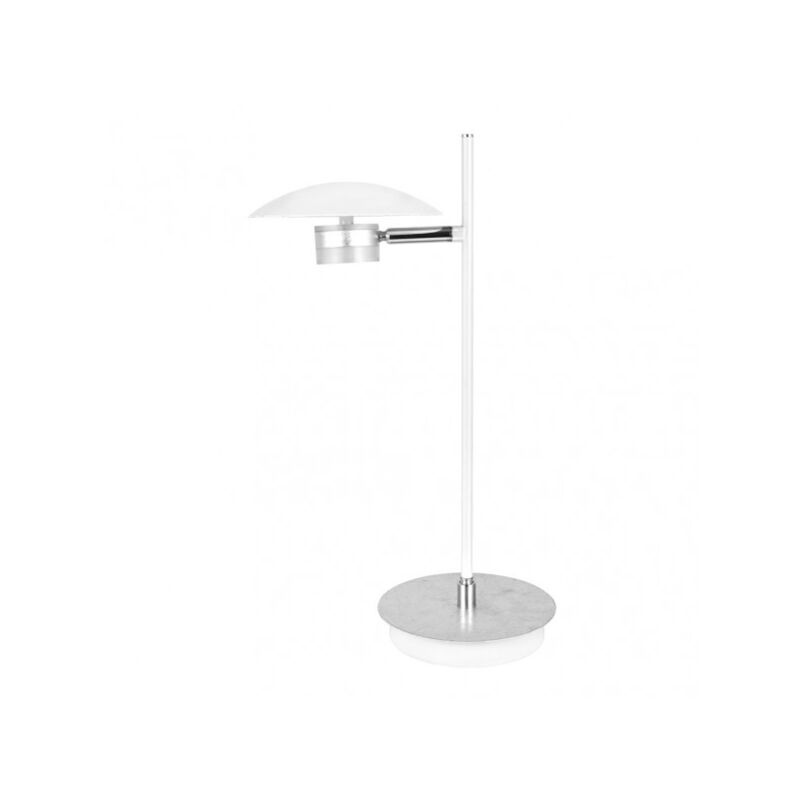 foto del prodotto fabrilamp cape town lampada da tavolo 1l 6w 4000k bianco argento 42x23x15 cm 540 lm direzionale e orientabile