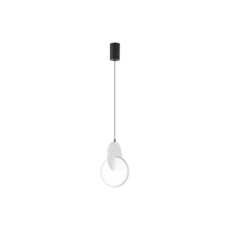 foto del prodotto fabrilamp - carlota 1l nero bianco 17w 6500k 2380lm lampada a sospensione deceiling lamp