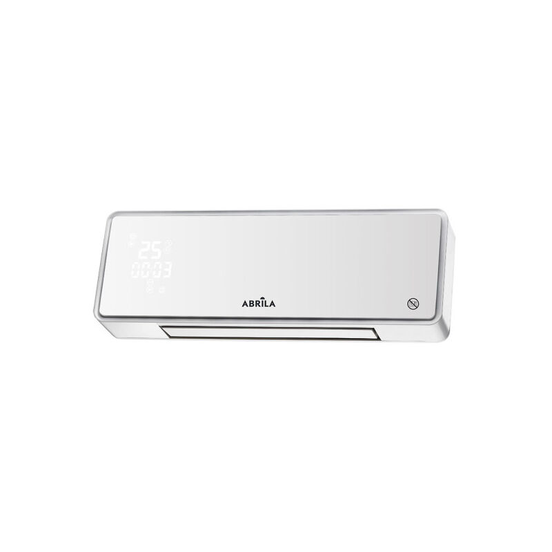 foto del prodotto fabrilamp ceramic split ceramic winter 2000w white glass 2w 3funzioni ptc deremote sec.timer 18,7x53,8x12,3cm telecomando incluso timer display led