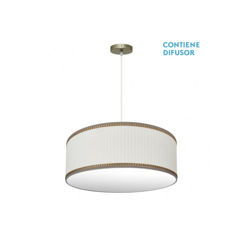 foto del prodotto fabrilamp ciondolo 3 luci modello soprano pelle beige regolabile