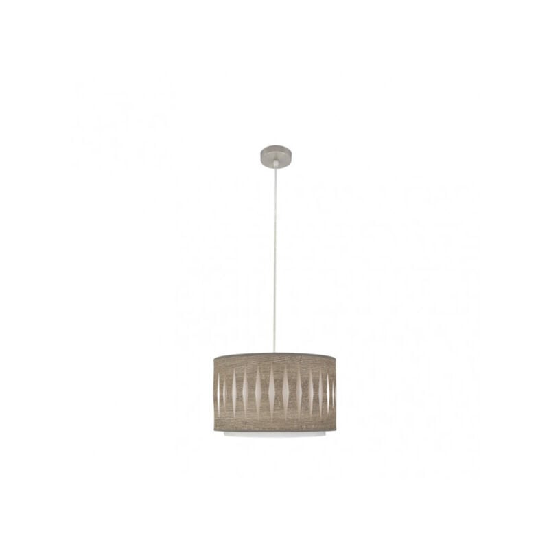 foto del prodotto fabrilamp ciondolo a 1 luce e27 modello alexandra nickel legno grigio