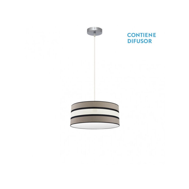 foto del prodotto fabrilamp ciondolo bicolore in taupe beige modello karla