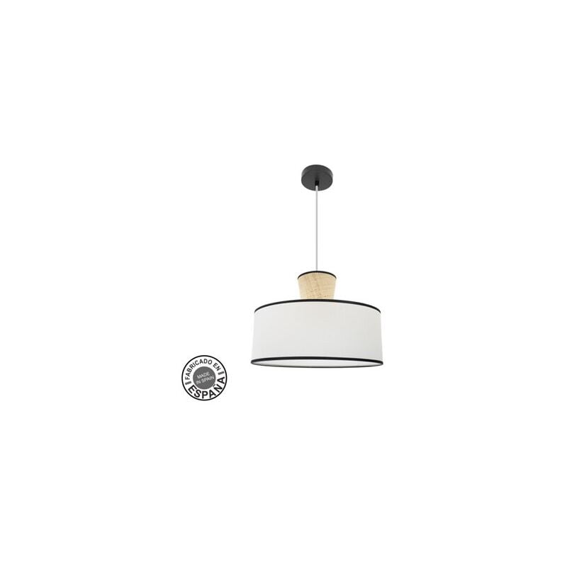 foto del prodotto fabrilamp ciondolo cambogia 1xe27 nero bianco naturale regx50x50cm