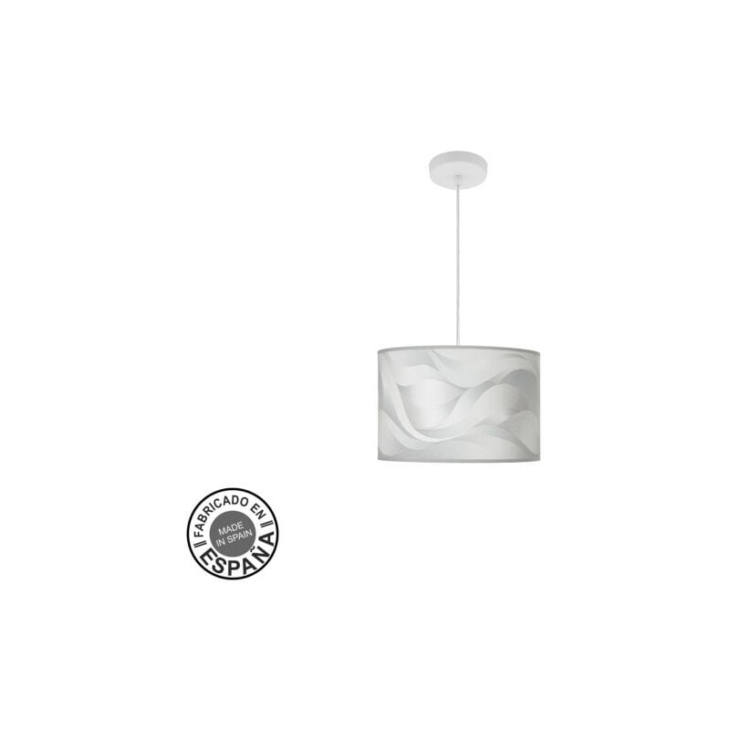 foto del prodotto fabrilamp ciondolo moda 1xe27 bianco grigio a onda regx30x30cm