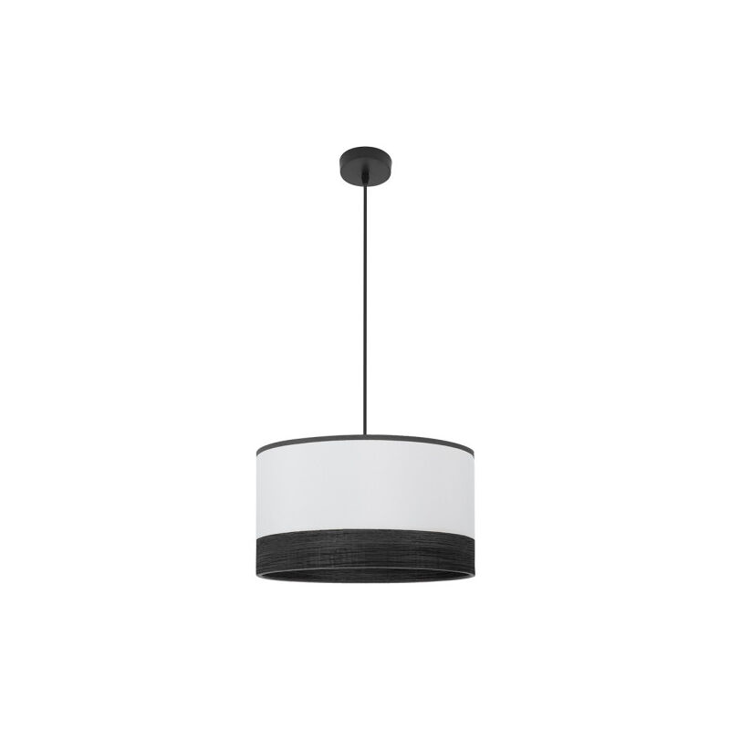 foto del prodotto fabrilamp ciondolo olga 1xe27 nero bianco nero mad.black regx40x40 cm