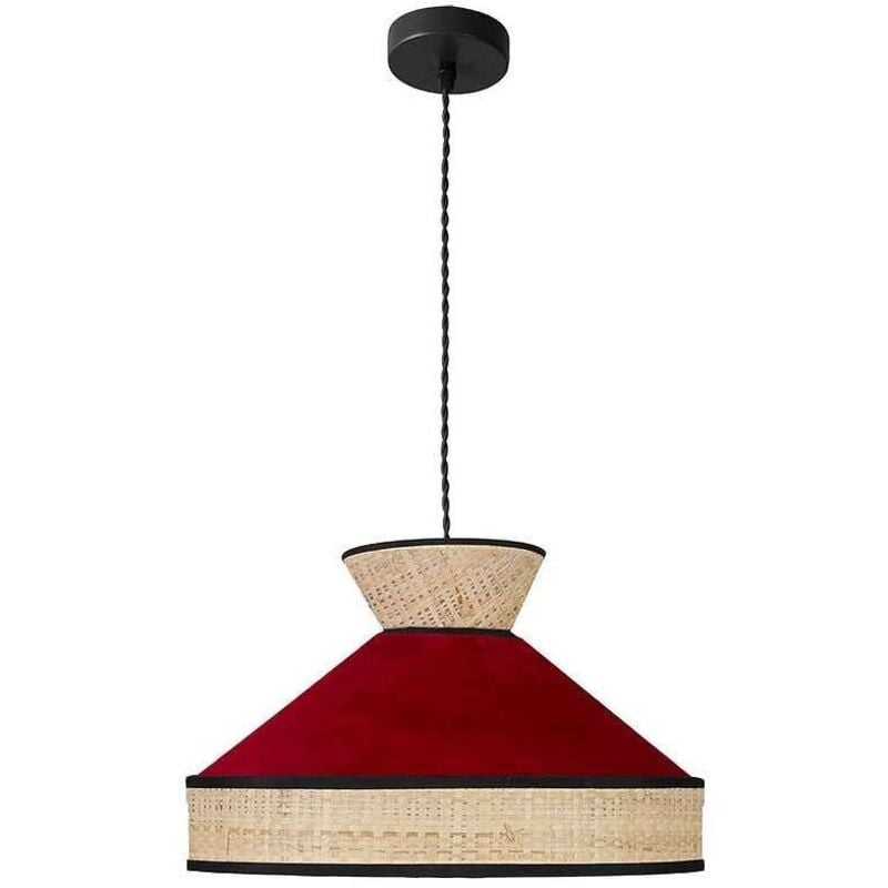 foto del prodotto fabrilamp ciondolo rosso con dettaglio in rafia 40 fabrizio