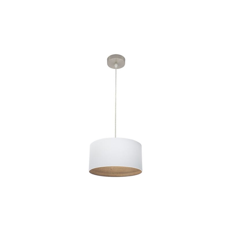 foto del prodotto fabrilamp ciondolo tatiana 1xe27 nichel bianco mad.clear regx30x30 cm