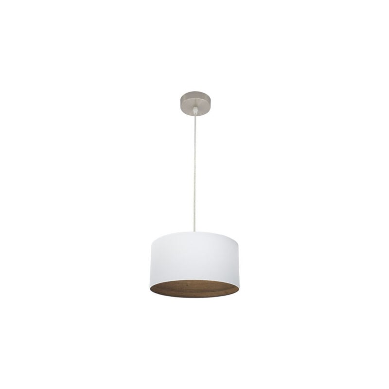 foto del prodotto fabrilamp ciondolo tatiana 1xe27 nichel bianco mad.dark regx30x30 cm