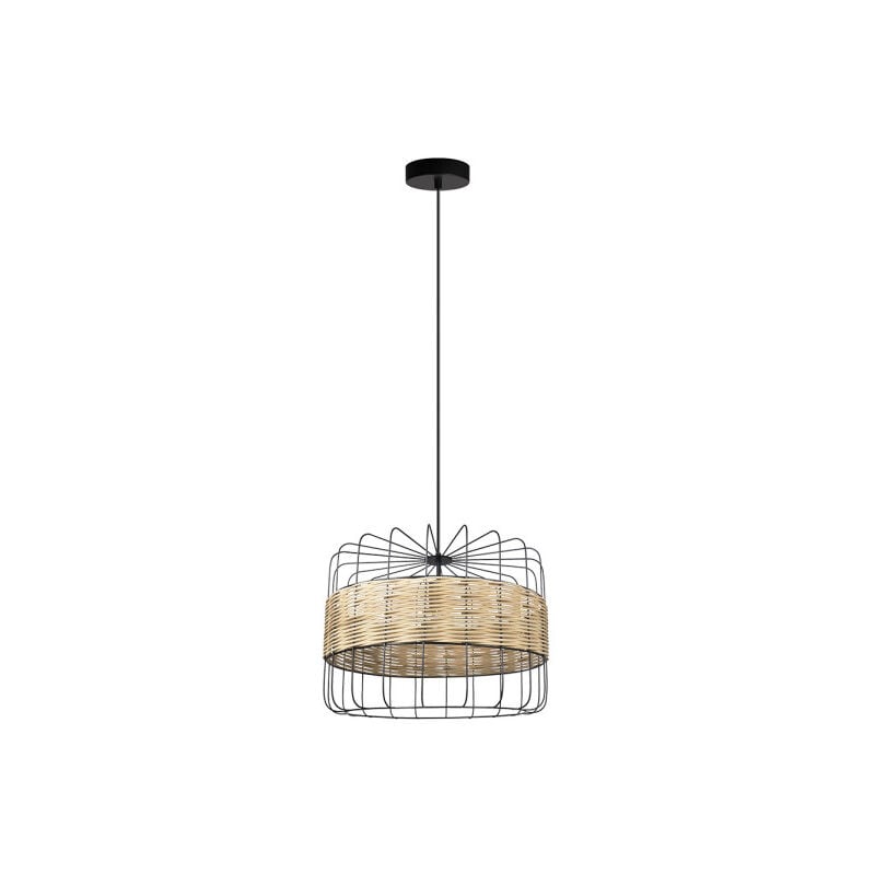 foto del prodotto fabrilamp ciondolo zenda 1xe27 forge ratan regx45x45 cm