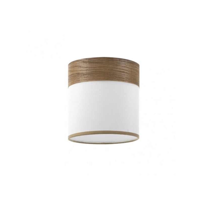 foto del prodotto fabrilamp cloe paralume bianco legno scuro e14 14 x 14 x 14 x 14 cm , multicolore, taglia unica