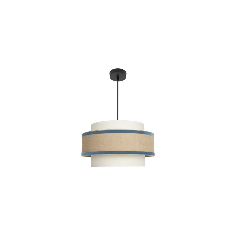 foto del prodotto fabrilamp cornalina lampada a sospensione deceiling lamp 1x27 beige blu 40d
