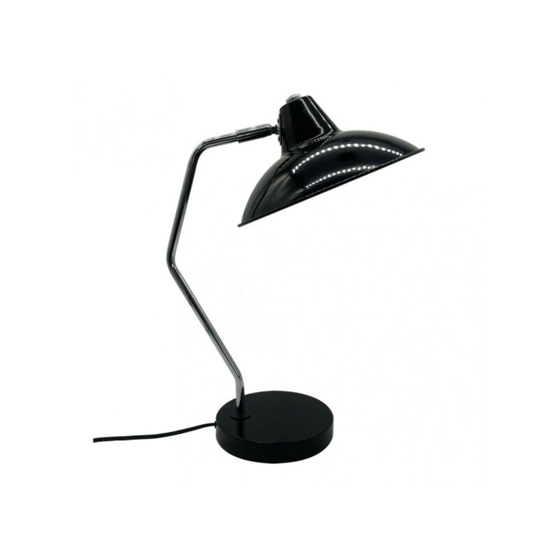 foto del prodotto fabrilamp elian 1xe27 nero cromo lampada da tavolo 44x24x35 cm regolabile e snodabile