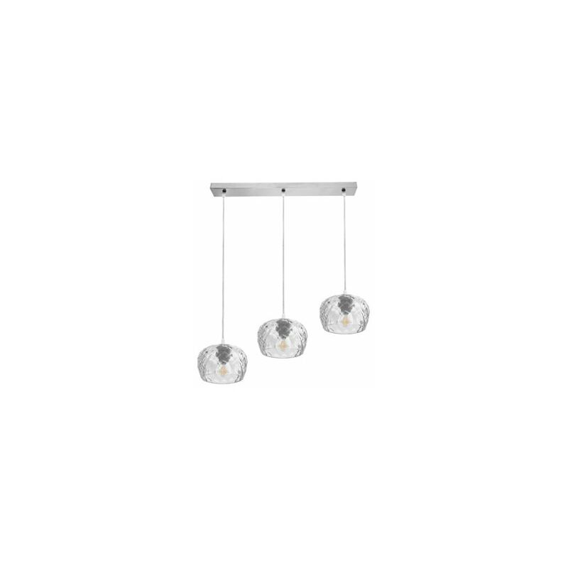 foto del prodotto fabrilamp estela 3xe27 cromo regx65x13 cm lampade in cristallo tagliato chiaro