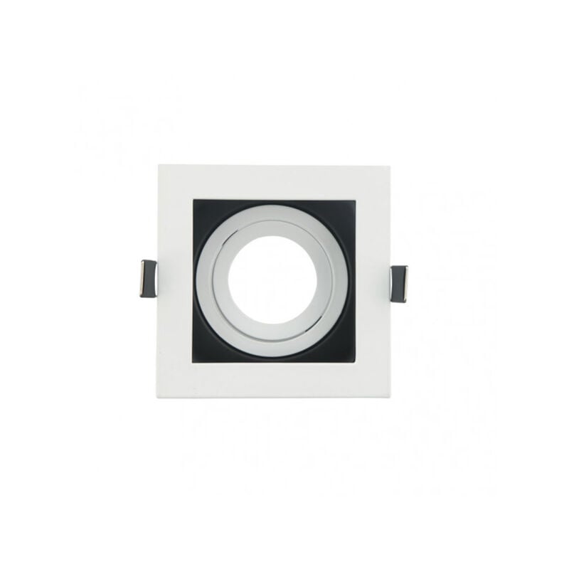 foto del prodotto fabrilamp fab 14368cu01 orient.batu da incasso 1xgu10 quadrato bianco nero 3,5x10x10x10 cm ritaglio 9x9 cm w portalampada