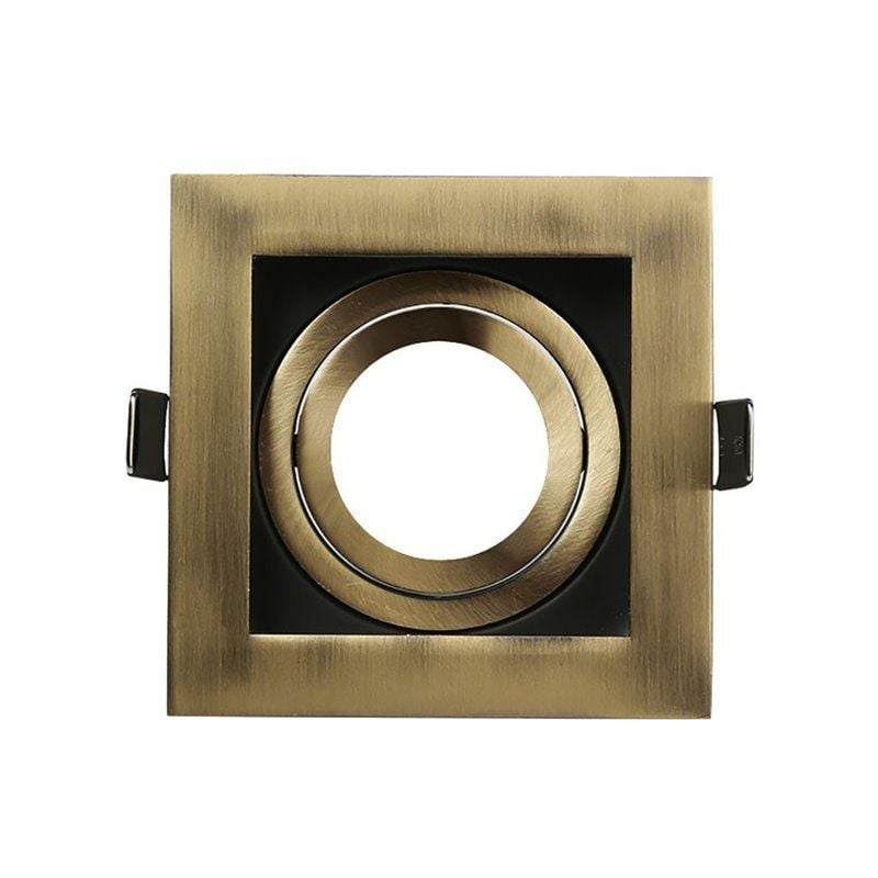 foto del prodotto fabrilamp fab 14368cu73 orient.batu da incasso 1xgu10 quadrato pelle nero 3,5x10x10 cm ritaglio 9x9 cm con portalampada
