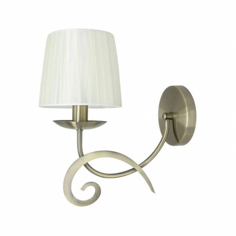 foto del prodotto fabrilamp fab 155261014 lampada da parete luxor 1xe14 pantalone in pelle. beige 31x15x28 cm