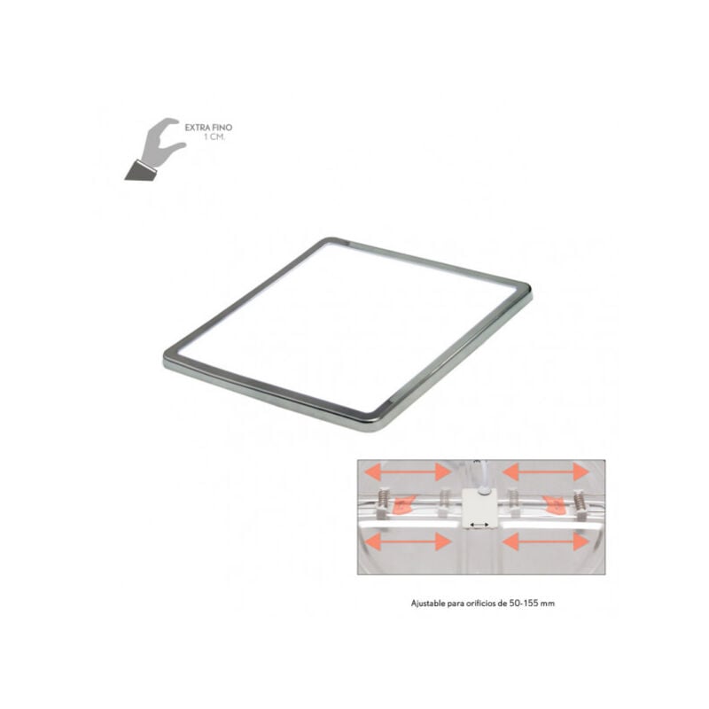 foto del prodotto fabrilamp faretto 15w 5500k cromo providence 1280lm 1x17,5x17,5 cm de incasso regolabile 5x5 15,58x15,58 cm